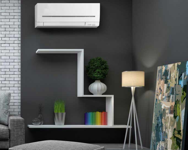 Installation d'une climatisation Mitsubishi Electric dans une chambre au Vésinet